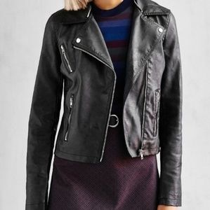 Silence+Noise Leather Vegan Moto Jacket